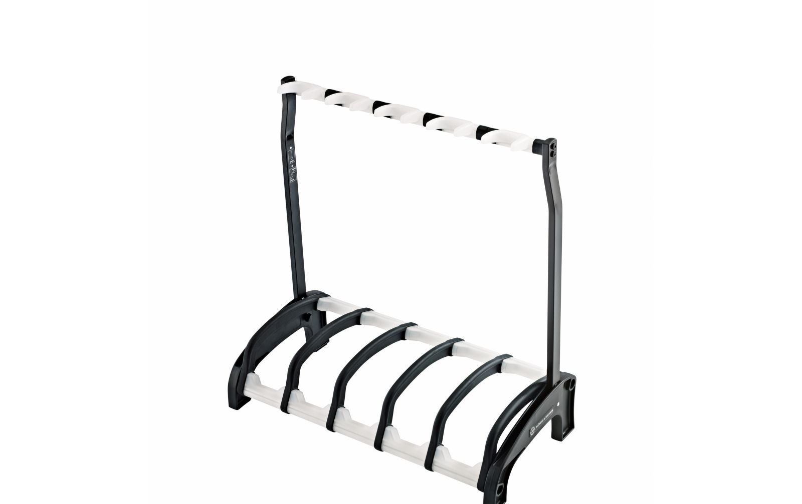 K&M 17525 5-fach E-Gitarrenständer Guardian 5, schwarz mit transluzenten Elementen