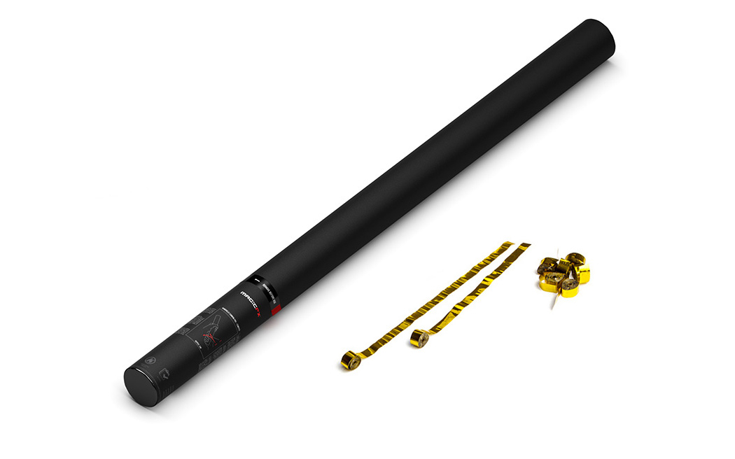 Magic FX Handheld Luftschlangen Kanone Pro 80cm Gold Metallic