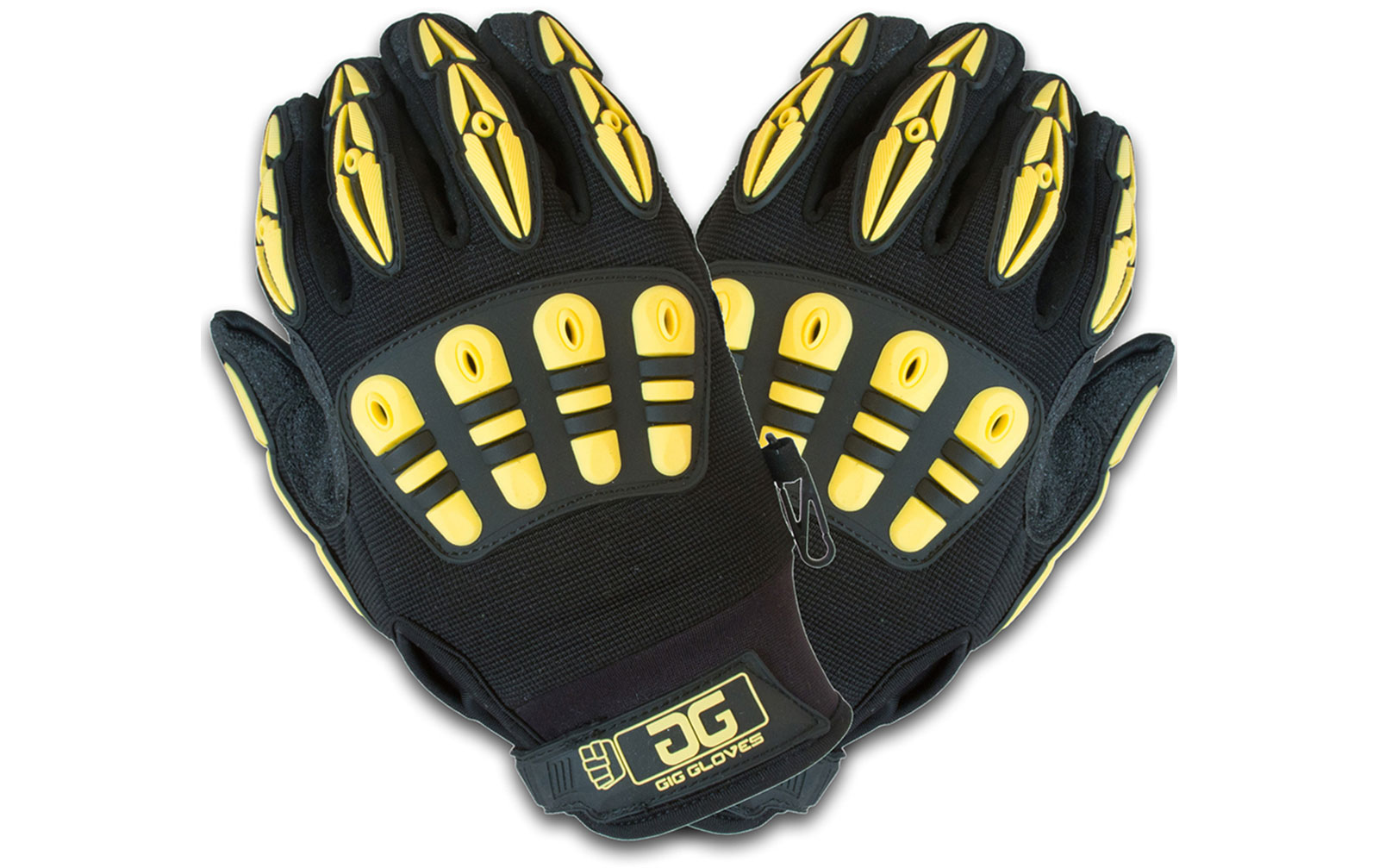 Gig Gear Original Gloves, Paar, schwarz/gelb, M