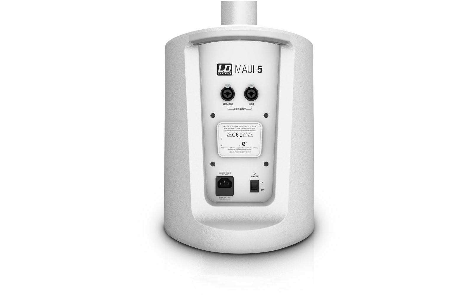 LD Systems MAUI 5 W - Ultra portables Säulen PA System mit Mixer weiß