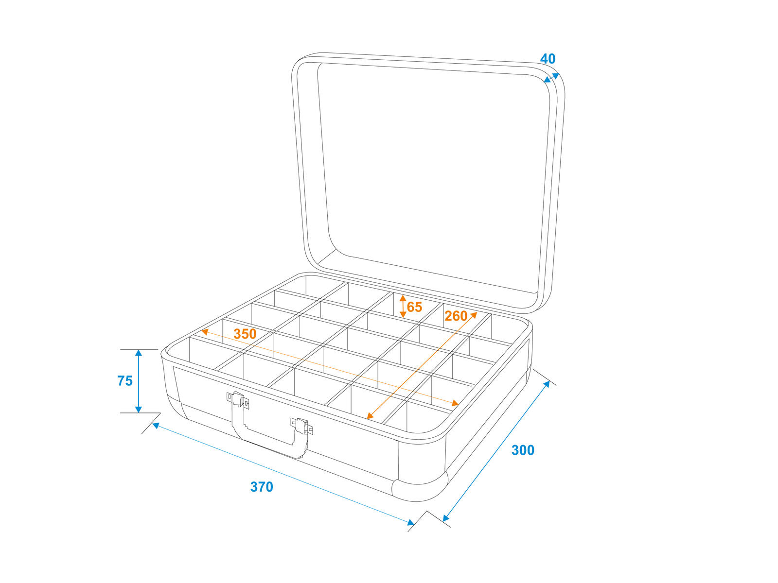 Roadinger Universal-Koffer-Case DEVIDER UDC-1