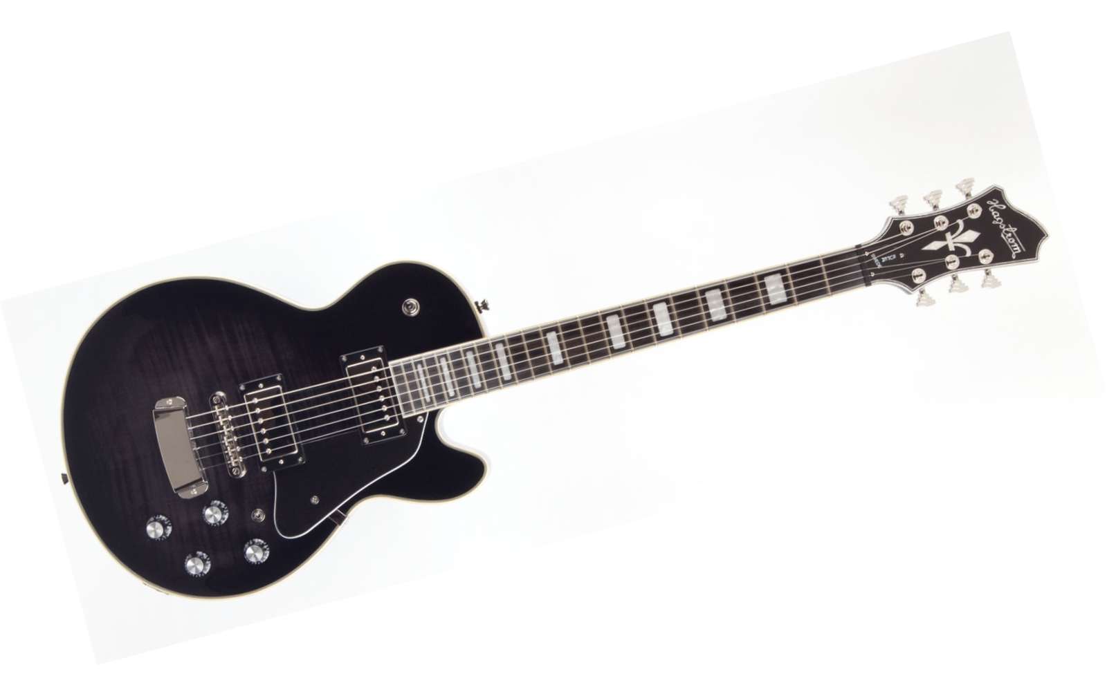 Hagstrom Super Swede in Mahogany mit Flamed Cosmic Blackburst Top