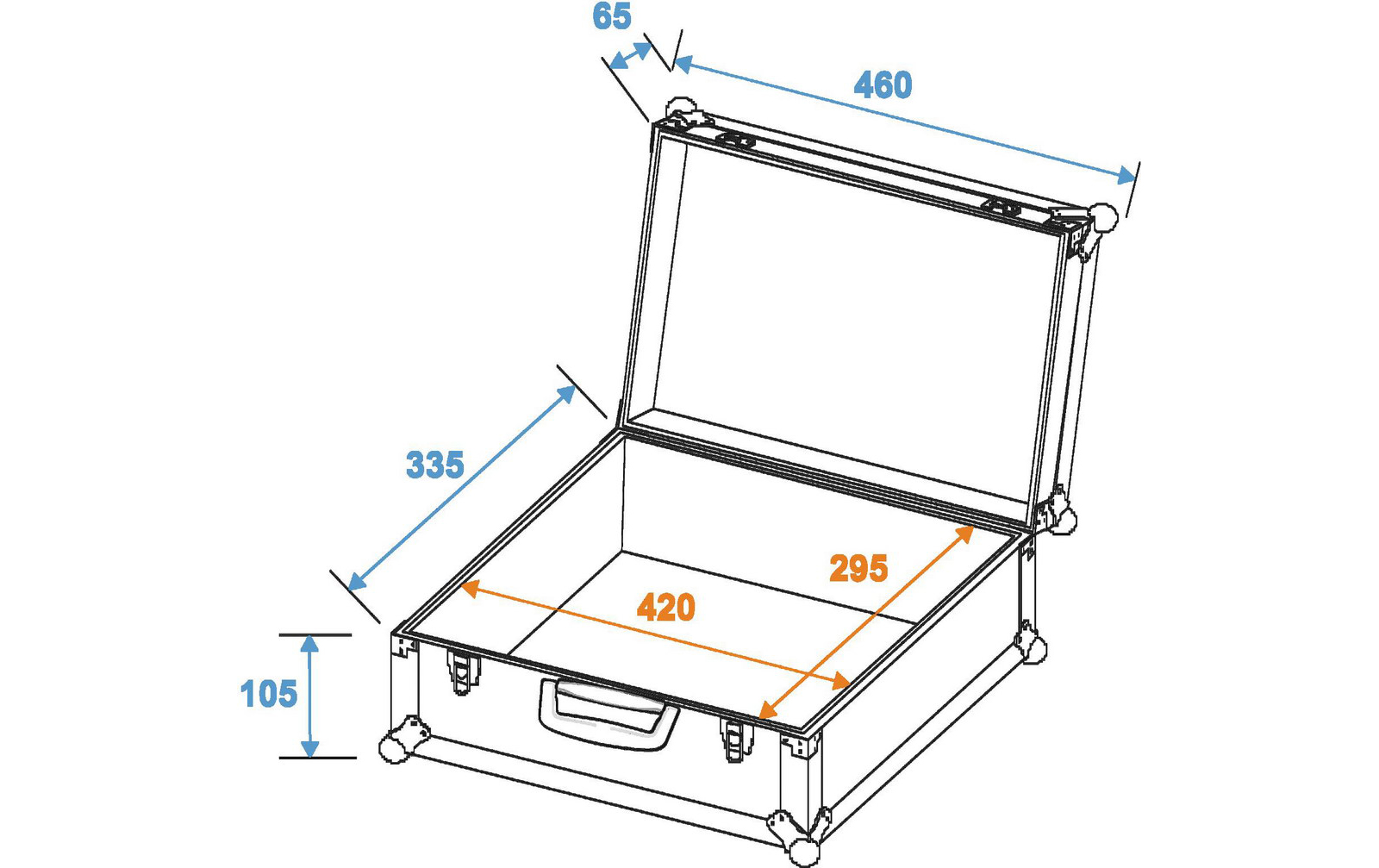 Roadinger Universal-Koffer-Case FOAM, blau