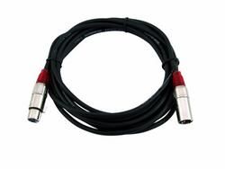 Omnitronic XLR Kabel 3pol 7,5m schwarz / rot