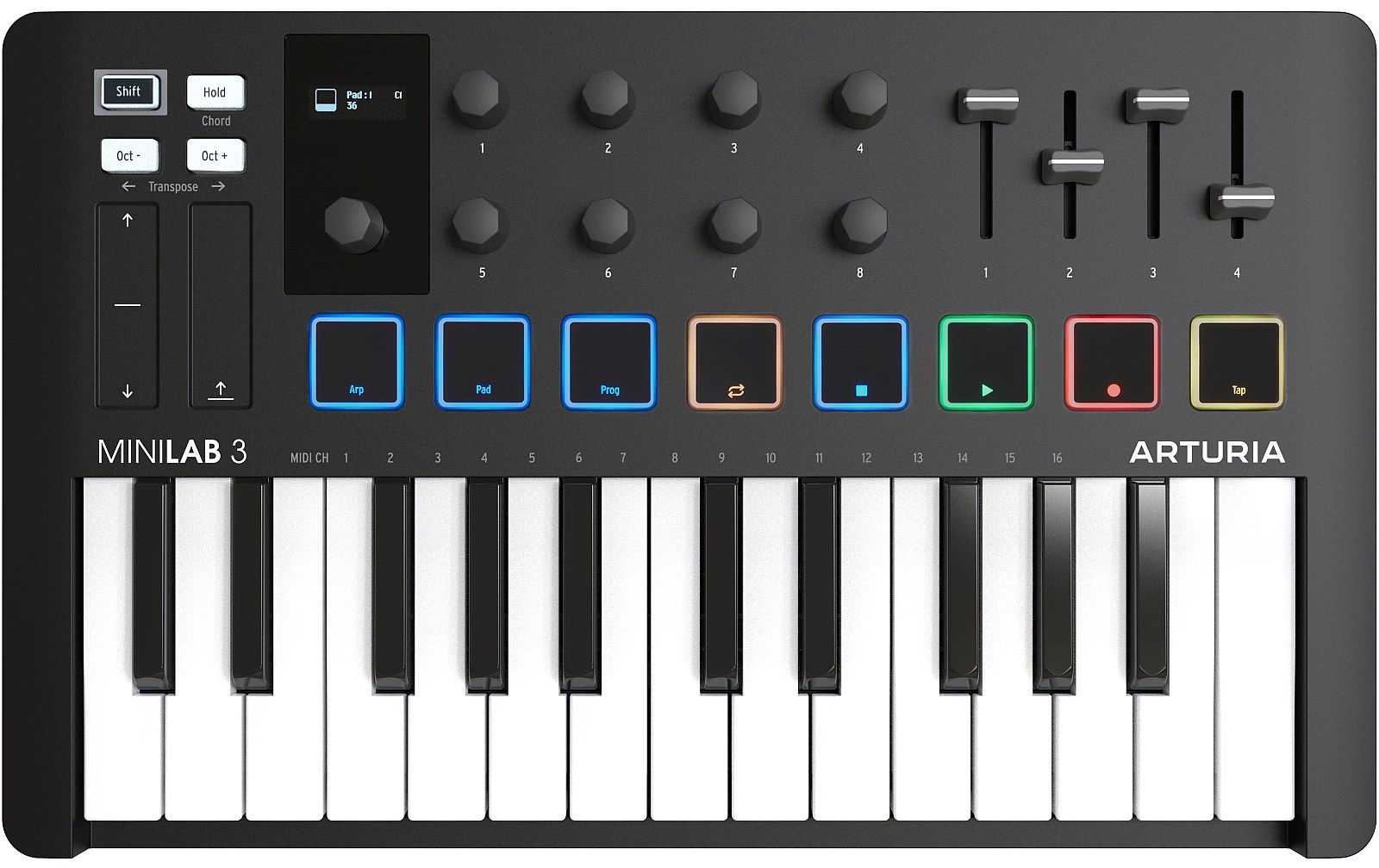 Arturia Minilab 3 schwarz Pulse Case Bundle