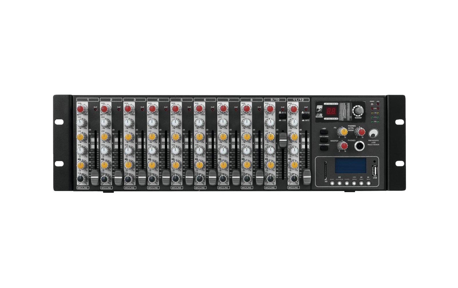 Omnitronic RM-1422FX USB Rack-Mixer