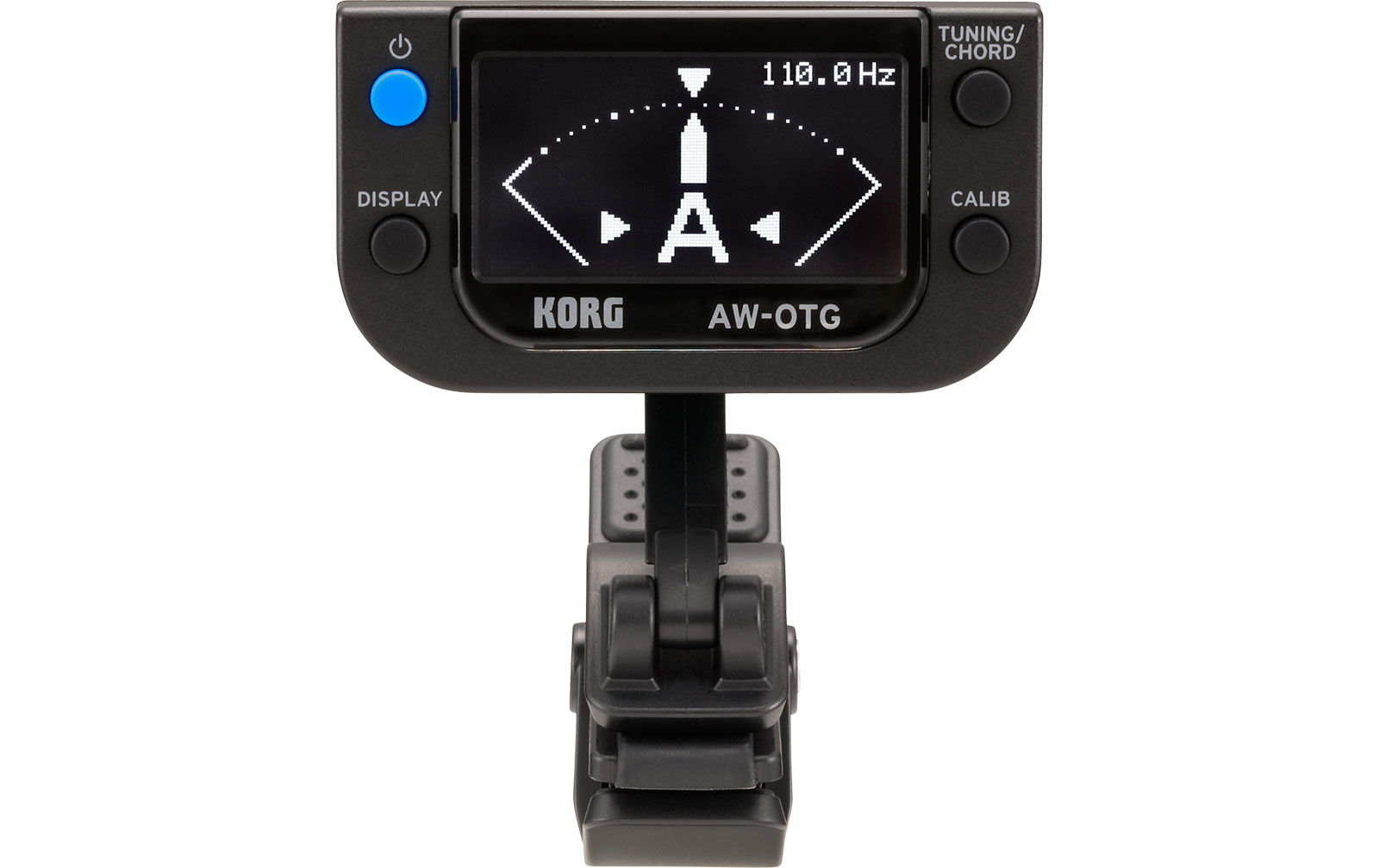 Korg AW-OTG Clip-On Tuner für Gitarre, schwarz