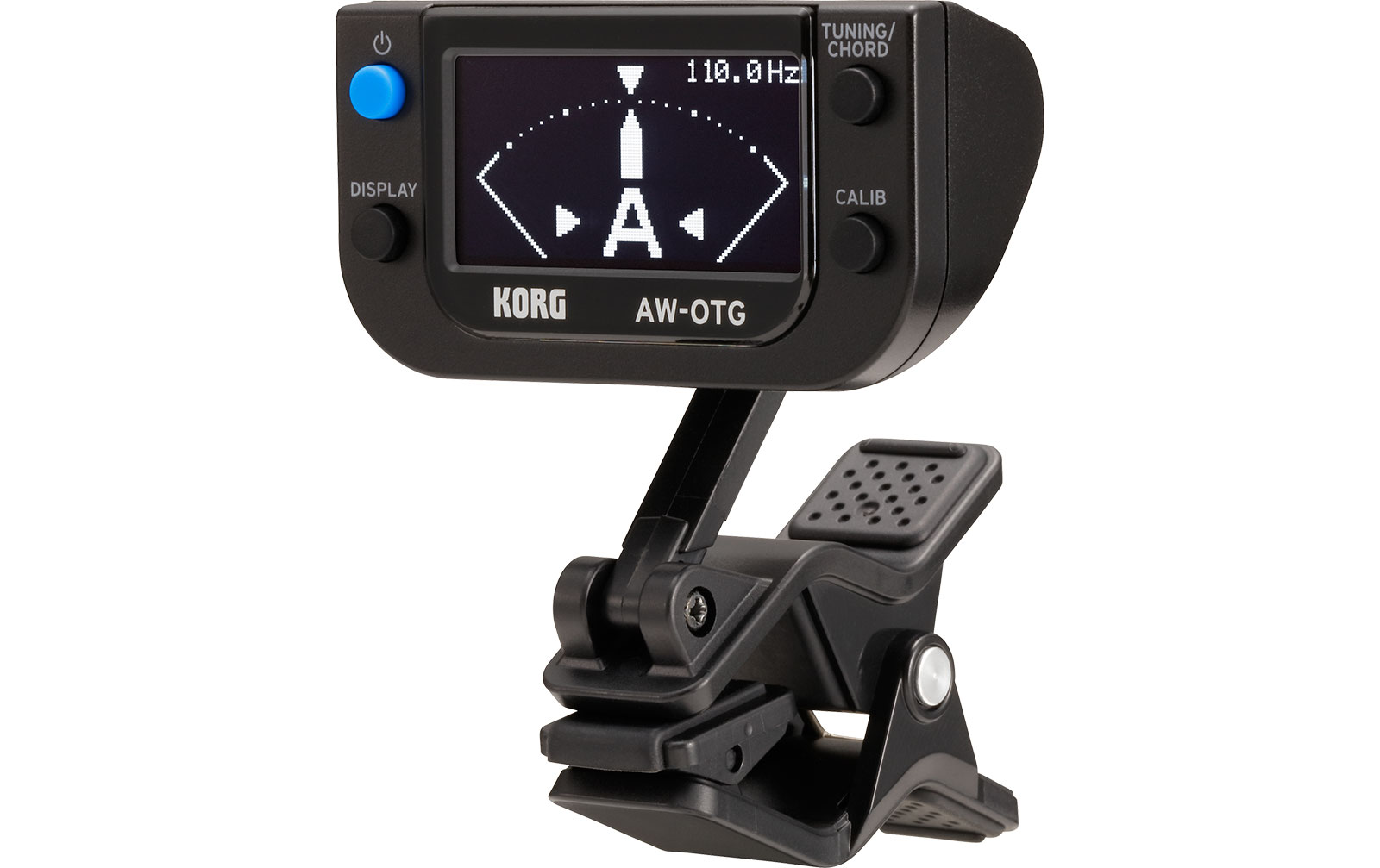 Korg AW-OTG Clip-On Tuner für Gitarre, schwarz