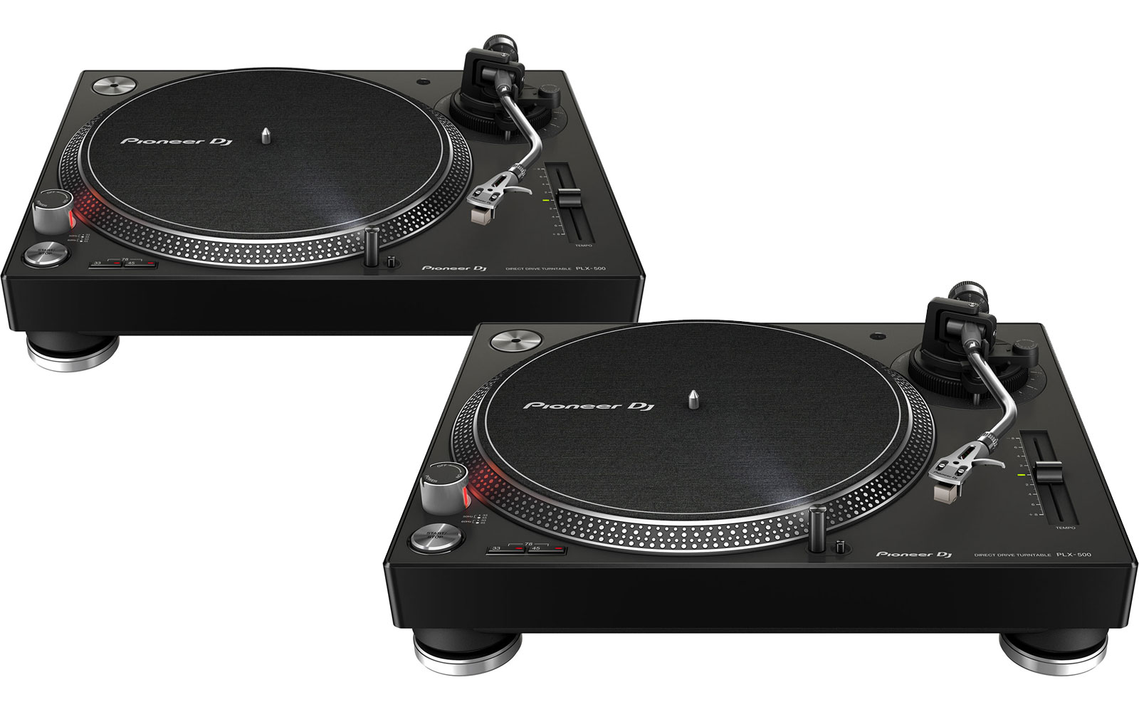 Pioneer PLX-500 K Doppelpack Set schwarz
