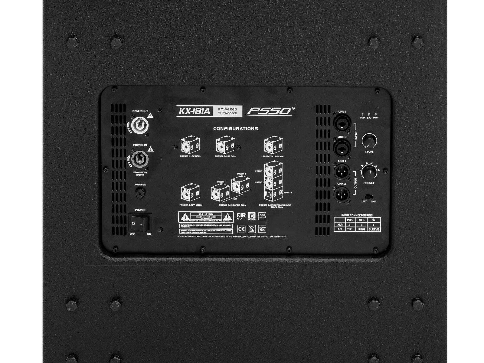 PSSO KX-181A Subwoofer, aktiv, DSP