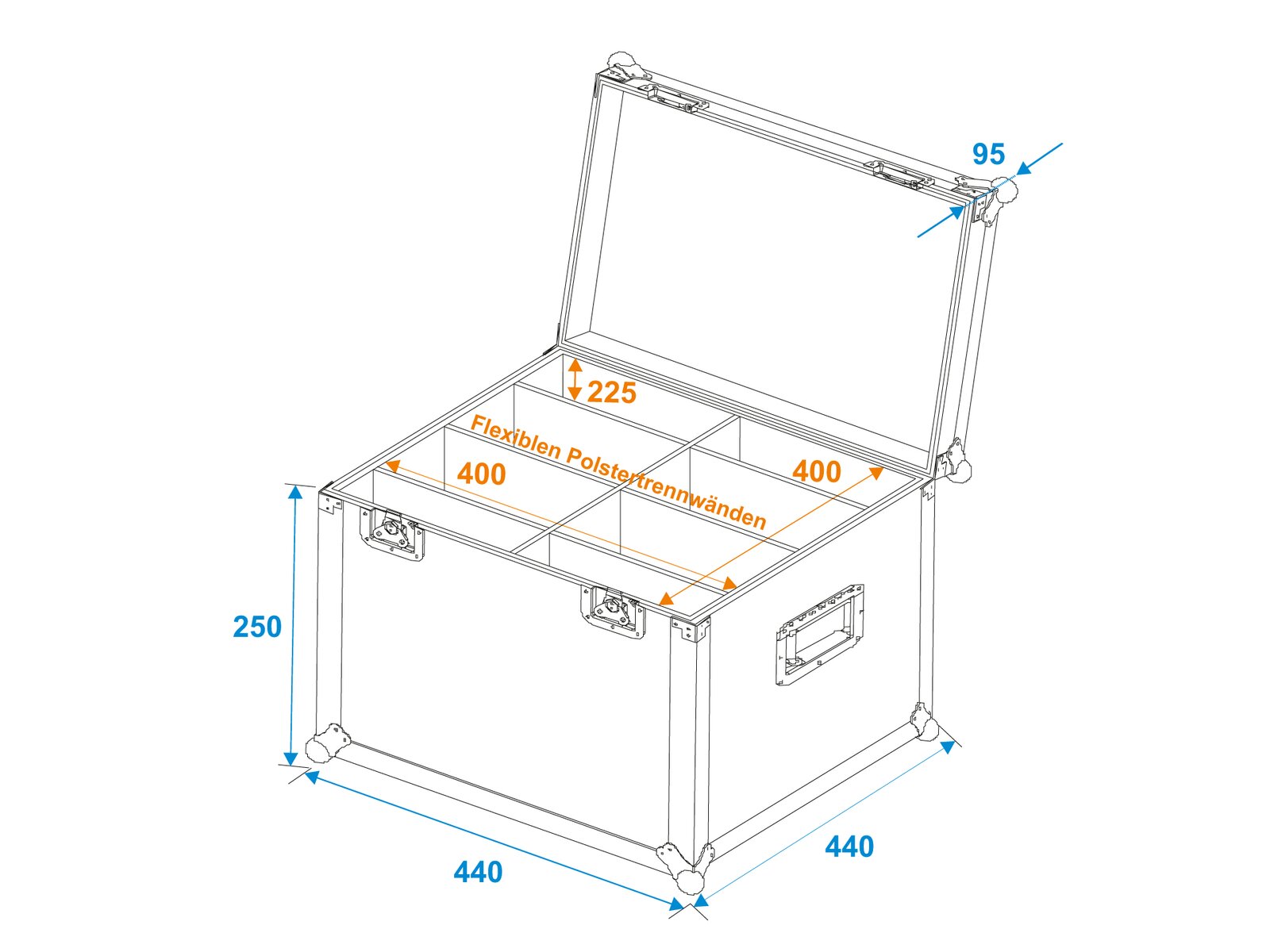 Roadinger Universal-Transport-Case TDV-40 40x40x30cm