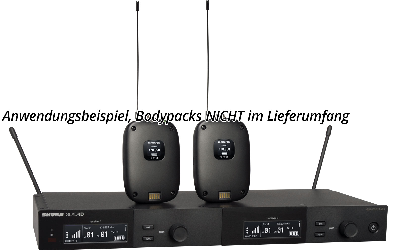 Shure SLXD4D SLX-D Doppelempfänger 470-514 MHz (SLXD4DE=-G59)
