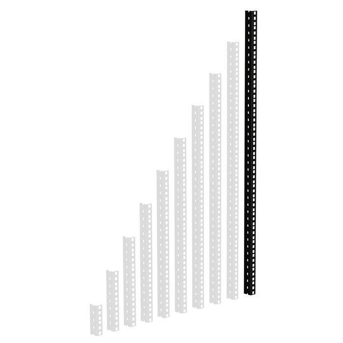 Adam Hall 61535 B 20 - HD Rackschiene schwarz 20 HE