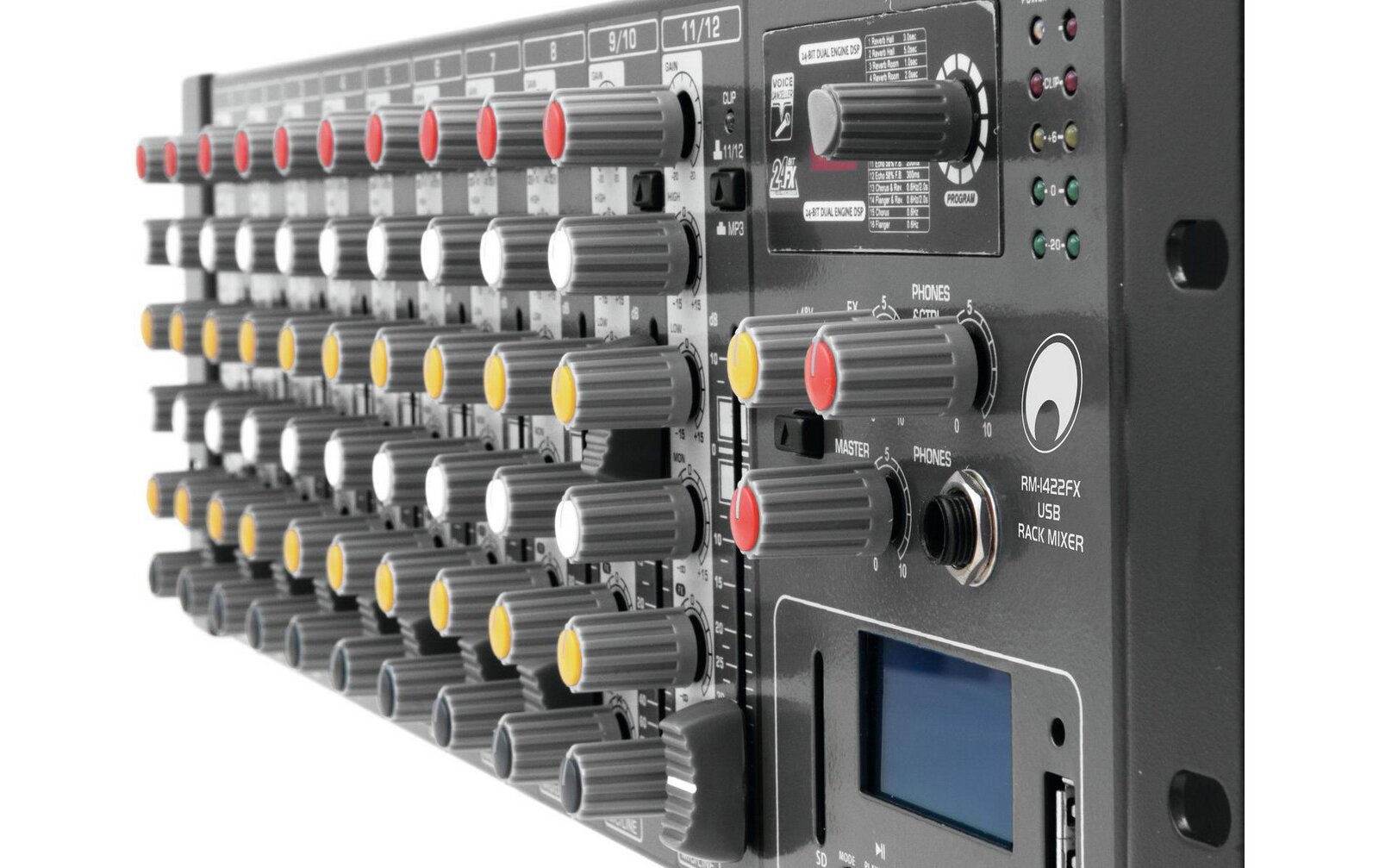 Omnitronic RM-1422FX USB Rack-Mixer