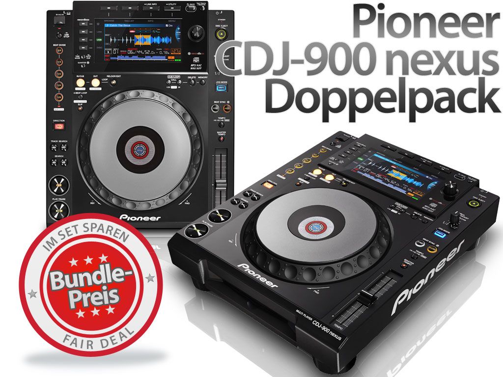 Pioneer CDJ-900 nexus - Doppelpack Set