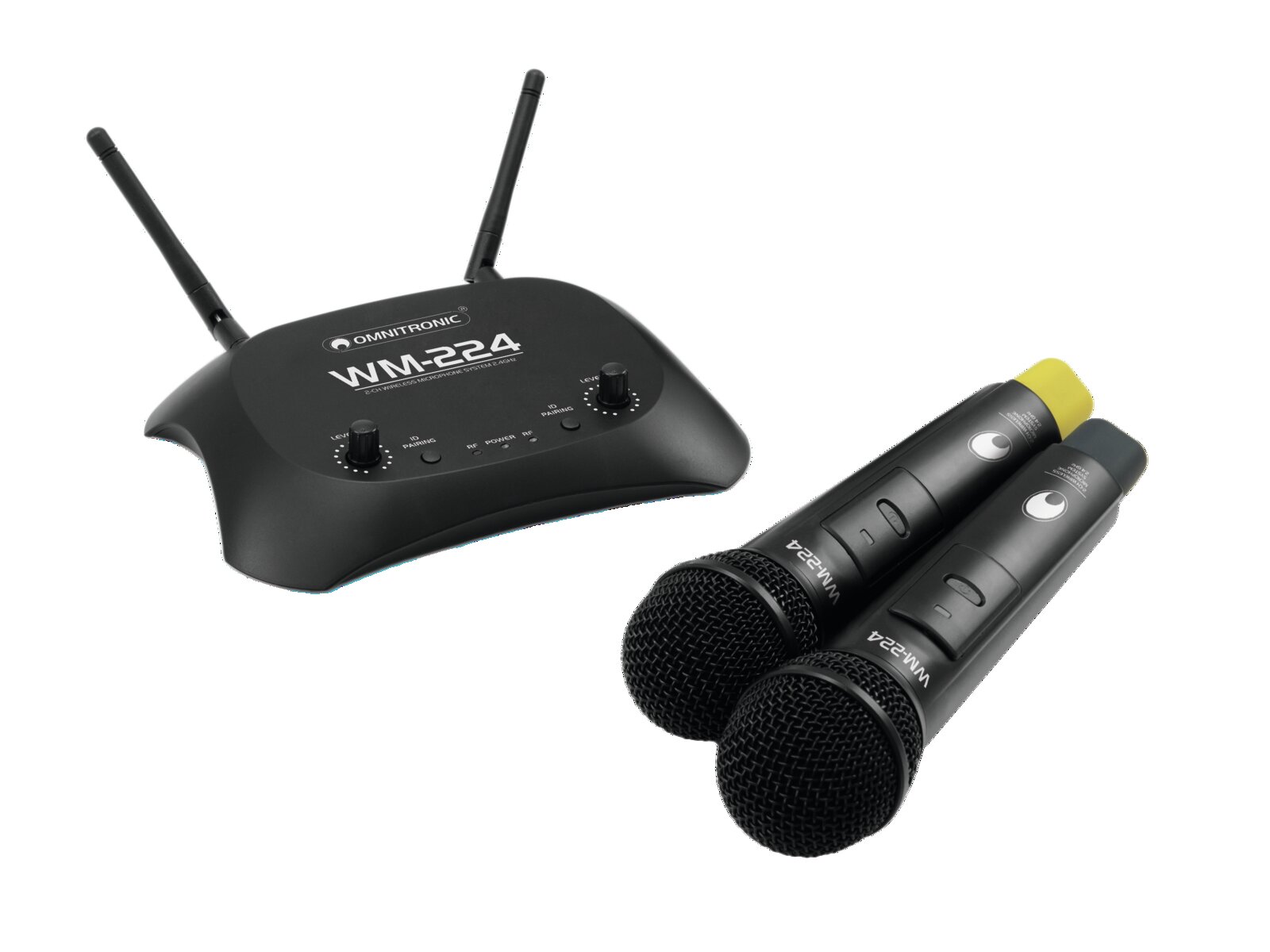 Omnitronic WM-224 2-Kanal-Funkmikrofonsystem 2.4GHz