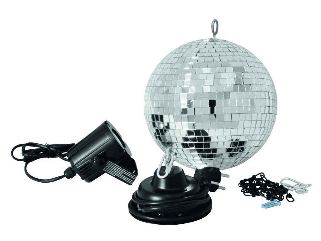 Eurolite Spiegelkugelset 20cm mit LED Spot B-Ware