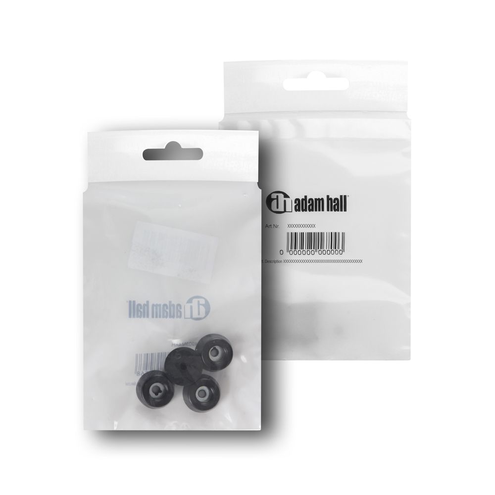 Adam Hall 4904 M4 AH - 4er Set Gummifuß 25 x 15 mm im Beutel