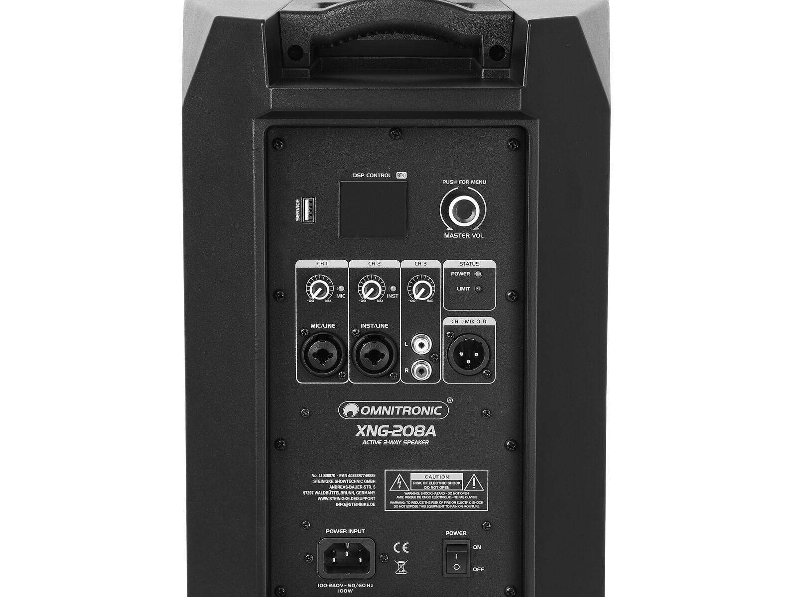 Omnitronic XNG-208A 2-Wege Lautsprecher, aktiv, DSP