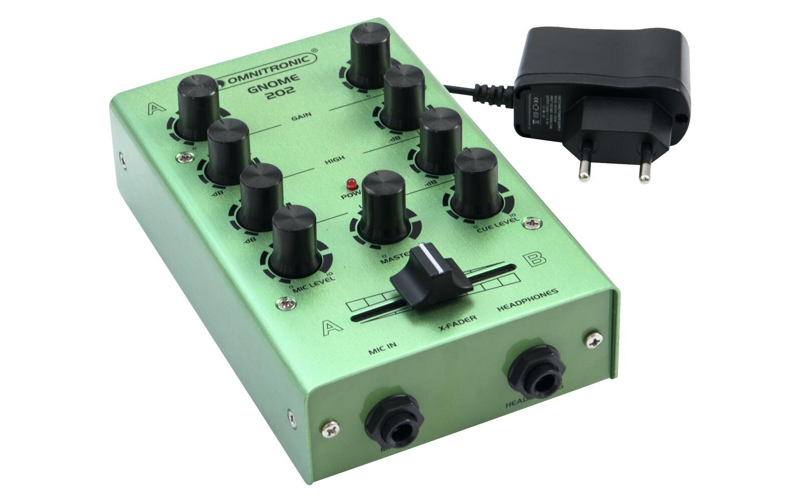 Omnitronic GNOME-202 Mini-Mixer grün