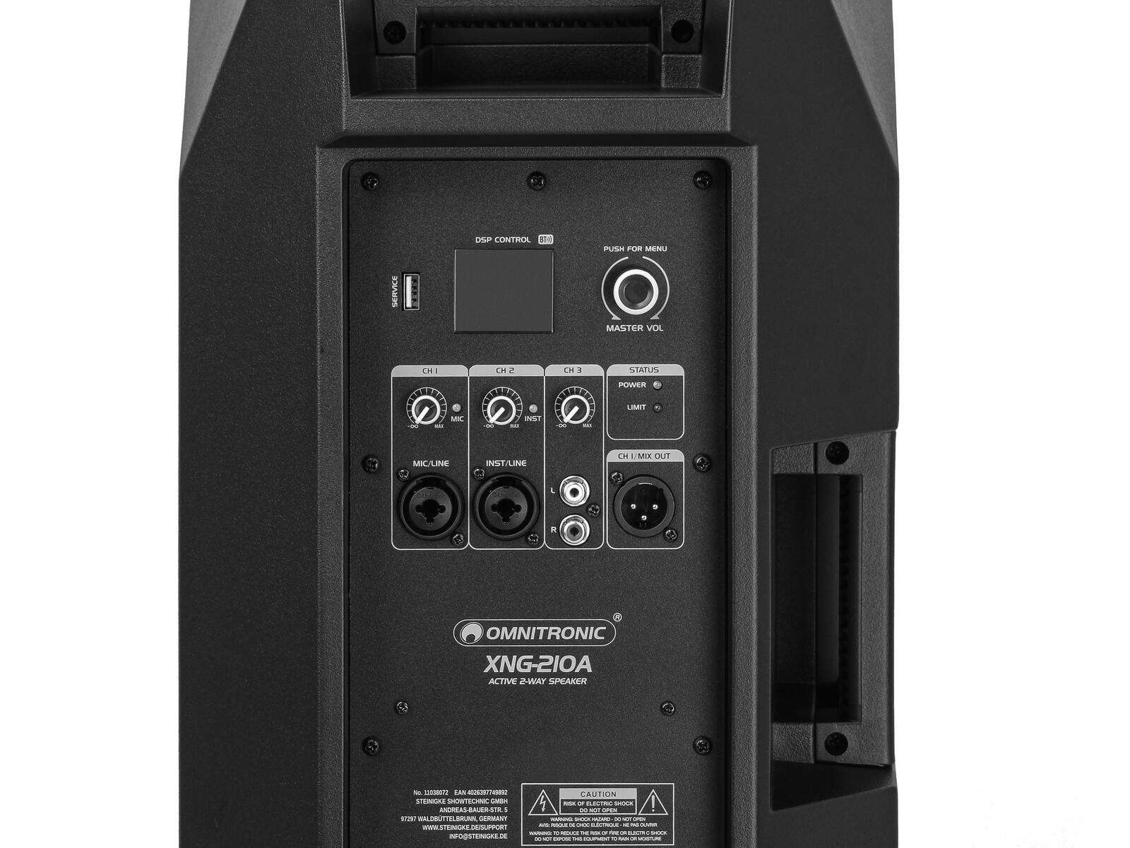 Omnitronic XNG-210A 2-Wege Lautsprecher, aktiv, DSP