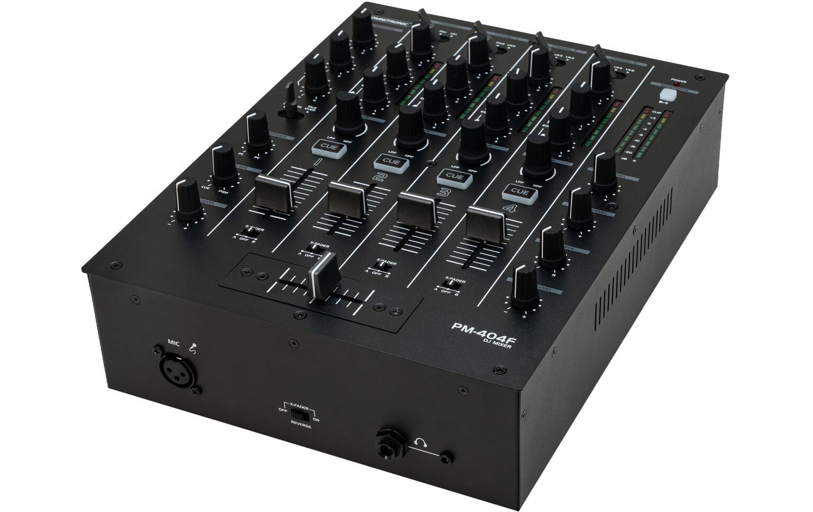 Omnitronic PM-404F 4-Kanal-DJ-Mixer mit Filter und Bluetooth