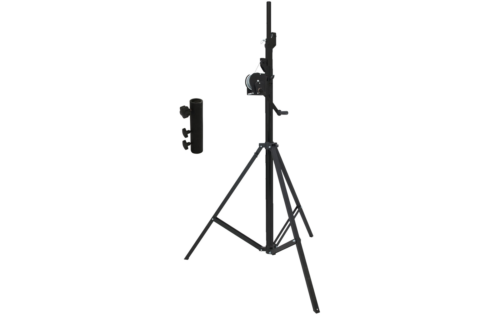 Eurolite Set STT-400/85 Kurbelstativ TÜV/GS schwarz + STV3529 Adapter lang
