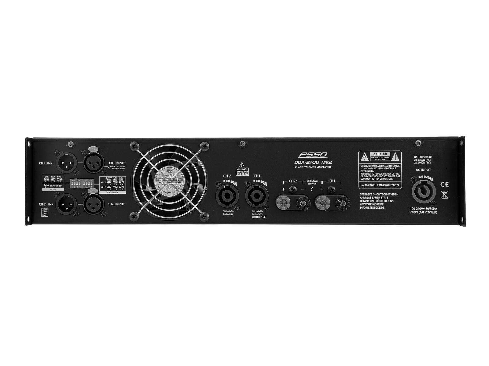 PSSO DDA-2700 MK2 2-Kanal-Endstufe