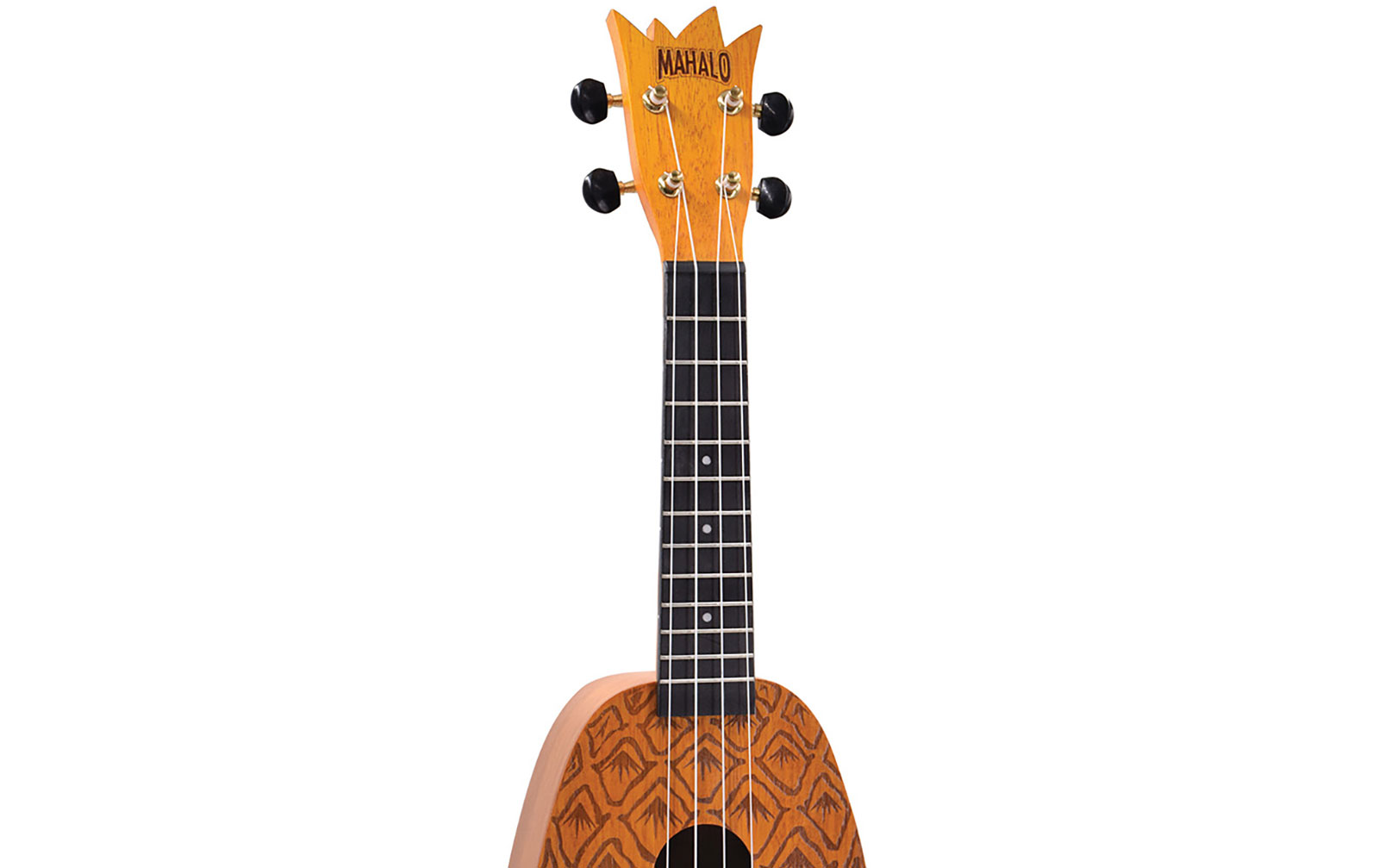 Mahalo Laser Engraved Ukulele Pineapple