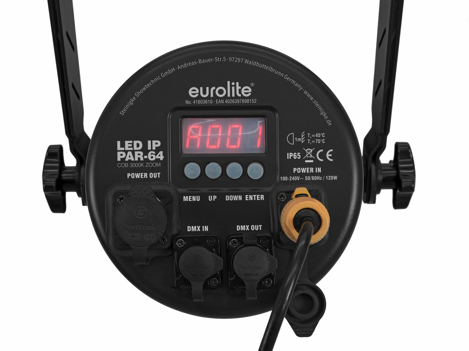 Eurolite LED IP PAR-64 COB 3000K 100W Zoom sw