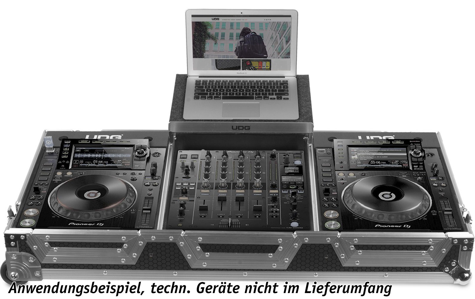UDG Ultimate Flight Case Set Pioneer CDJ 2000/900 Nexus II Silver Plus (L&W) (U92026SL)