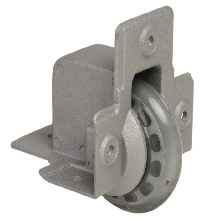 Adam Hall 37551 S - Kanteneinbaurolle mit weichem Rad 75 mm