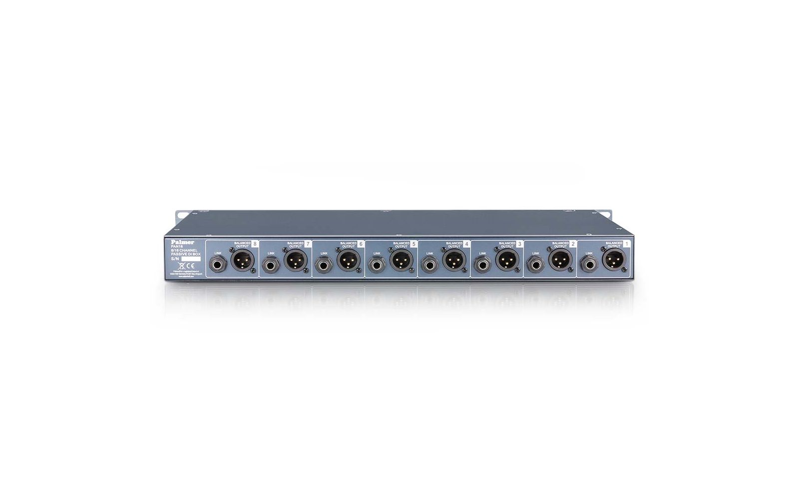 Palmer PAN 16 - 19" DI-Box 8 Kanal passiv