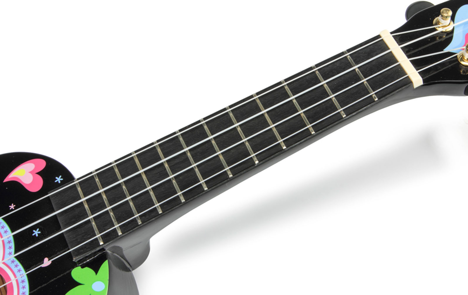 Mahalo Art Ukulele Heart (Black)
