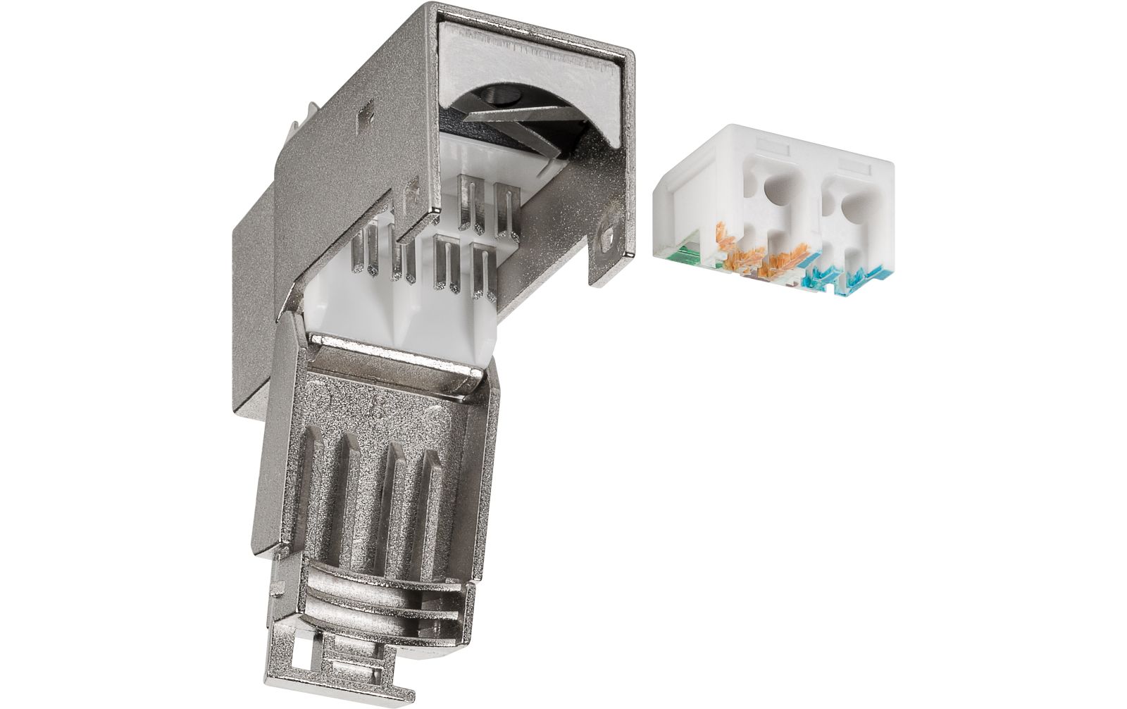 Goobay CAT 6 KeyStone RJ45 Jack, STP geschirmt, 250 MHz Stecker