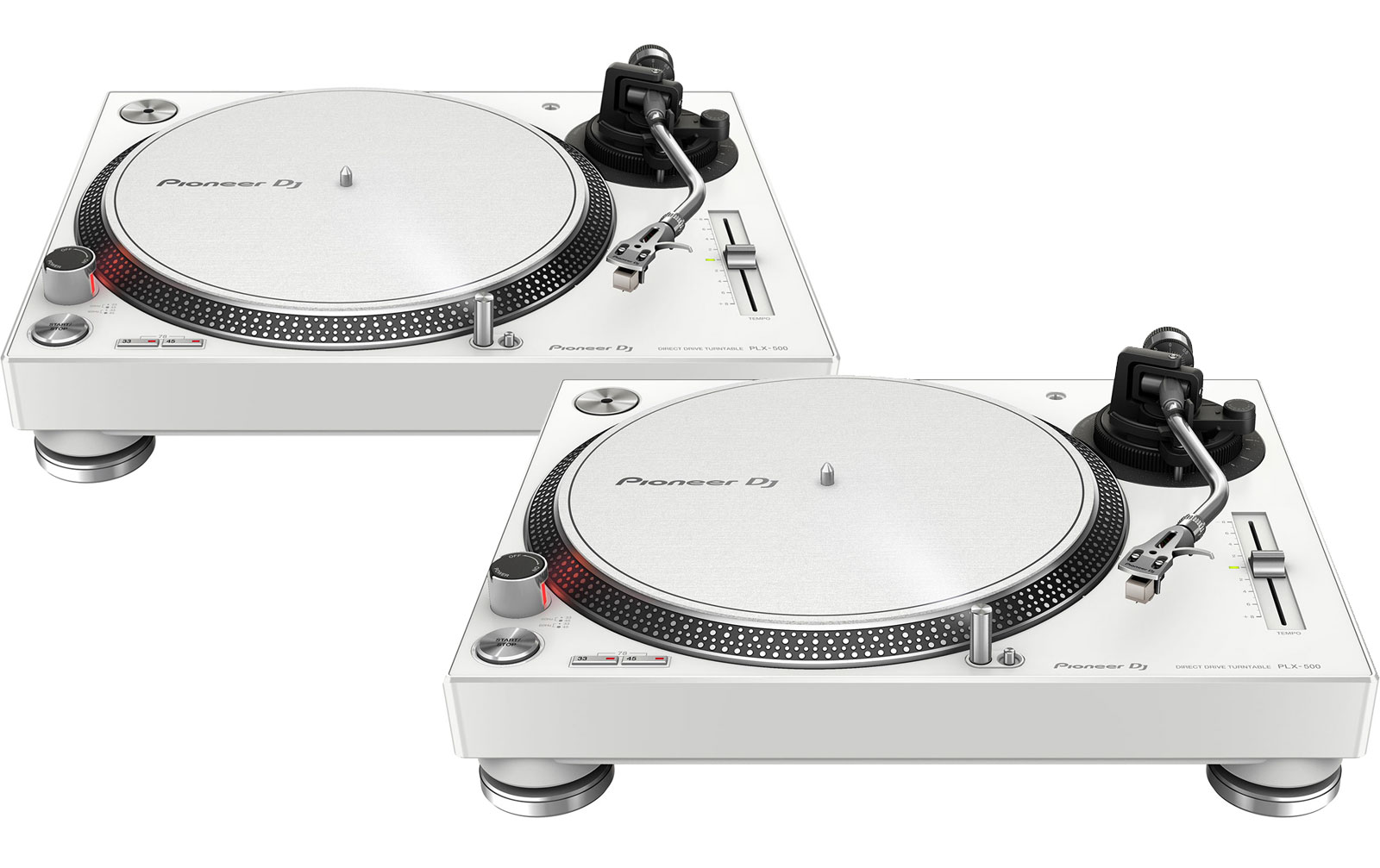 Pioneer PLX-500 W Doppelpack Set weiß