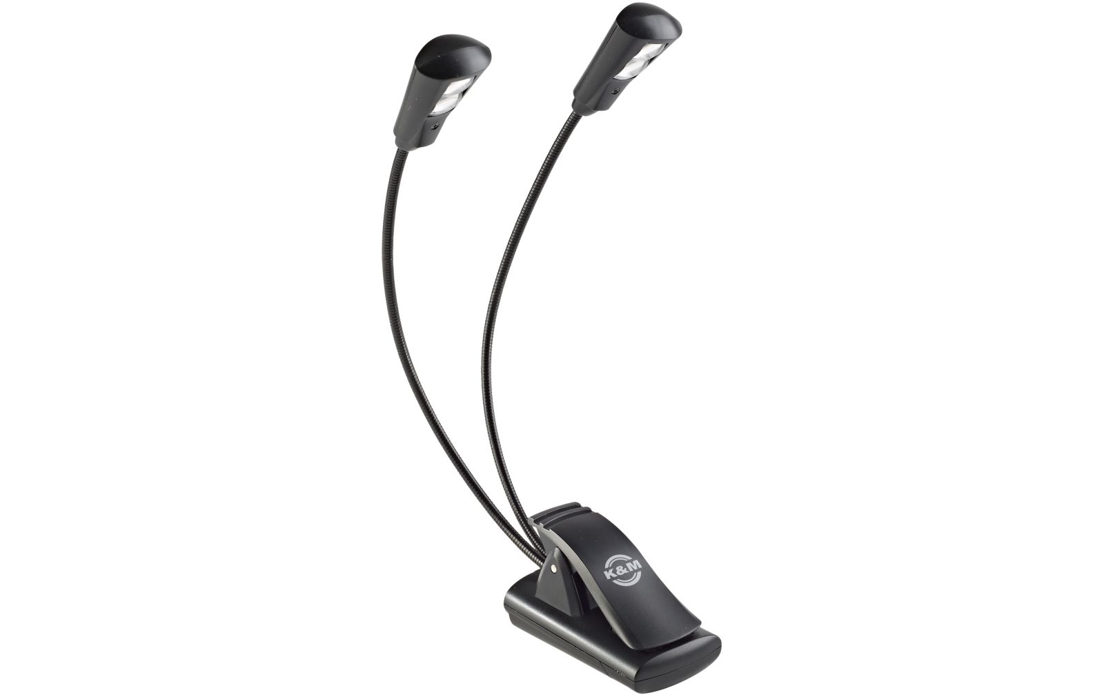 K&M 12244 Notenpultleuchte Double2 LED FlexLight, schwarz