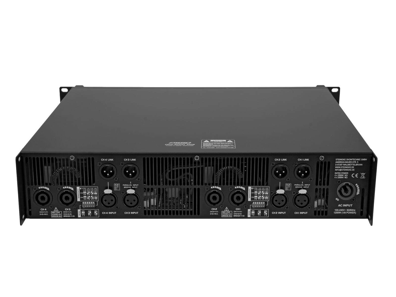 PSSO QDA-6000 MK2 4-Kanal-Endstufe