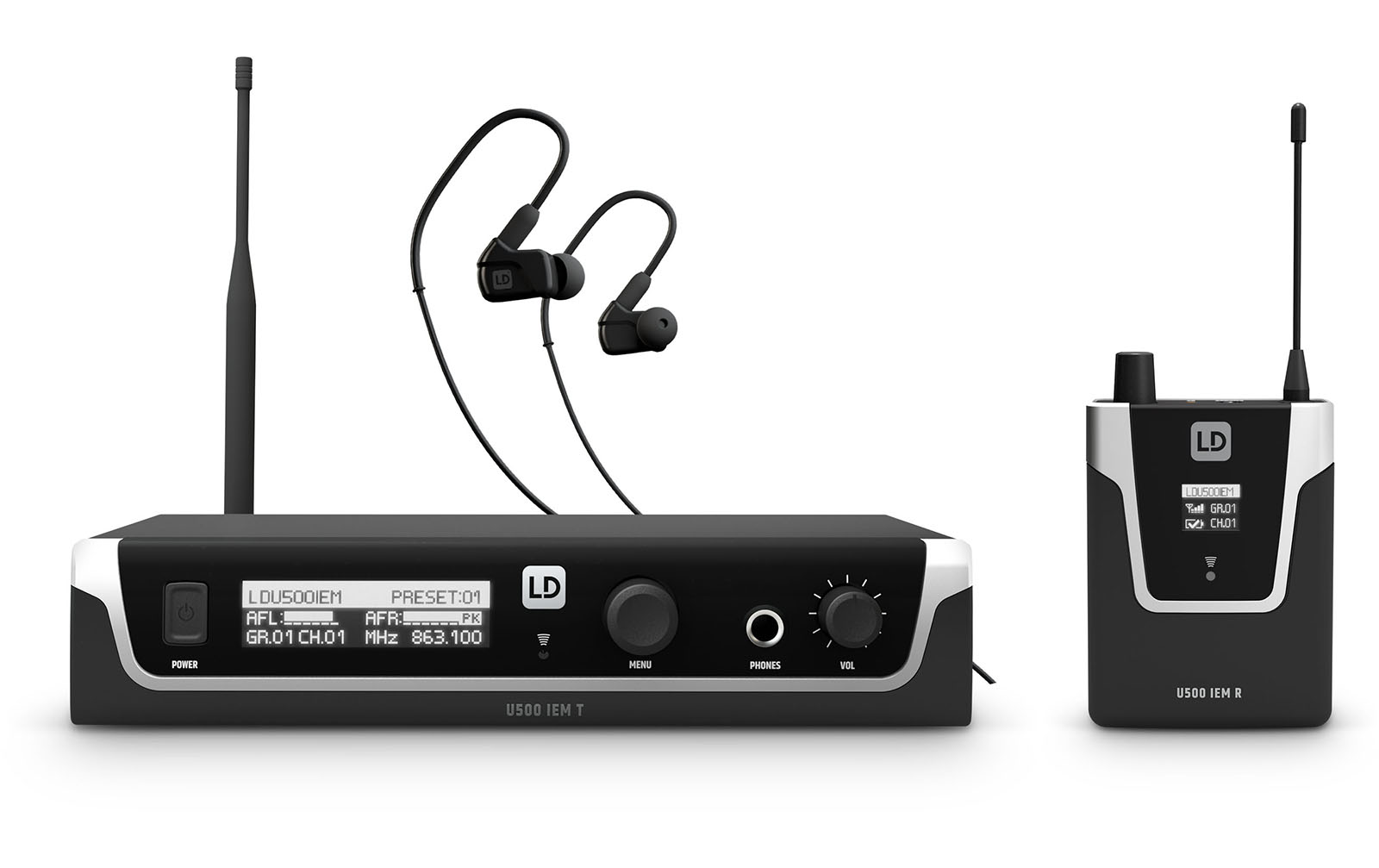 LD Systems U505 IEM HP - In-Ear Monitoring-System mit Ohrhörern