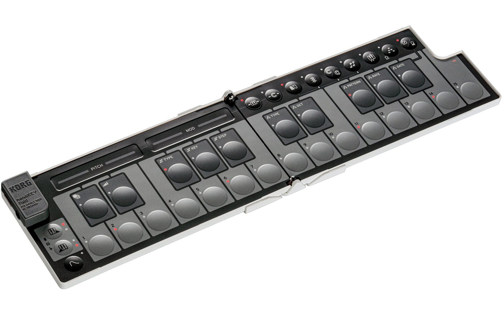 Korg nanoKEY Fold MIDI-Keyboard, weiß