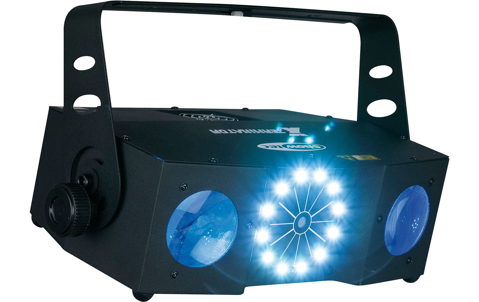 Showtec X-Terminator - 6 x 3W RGBWA LED + 12 Strobes + RG Laser