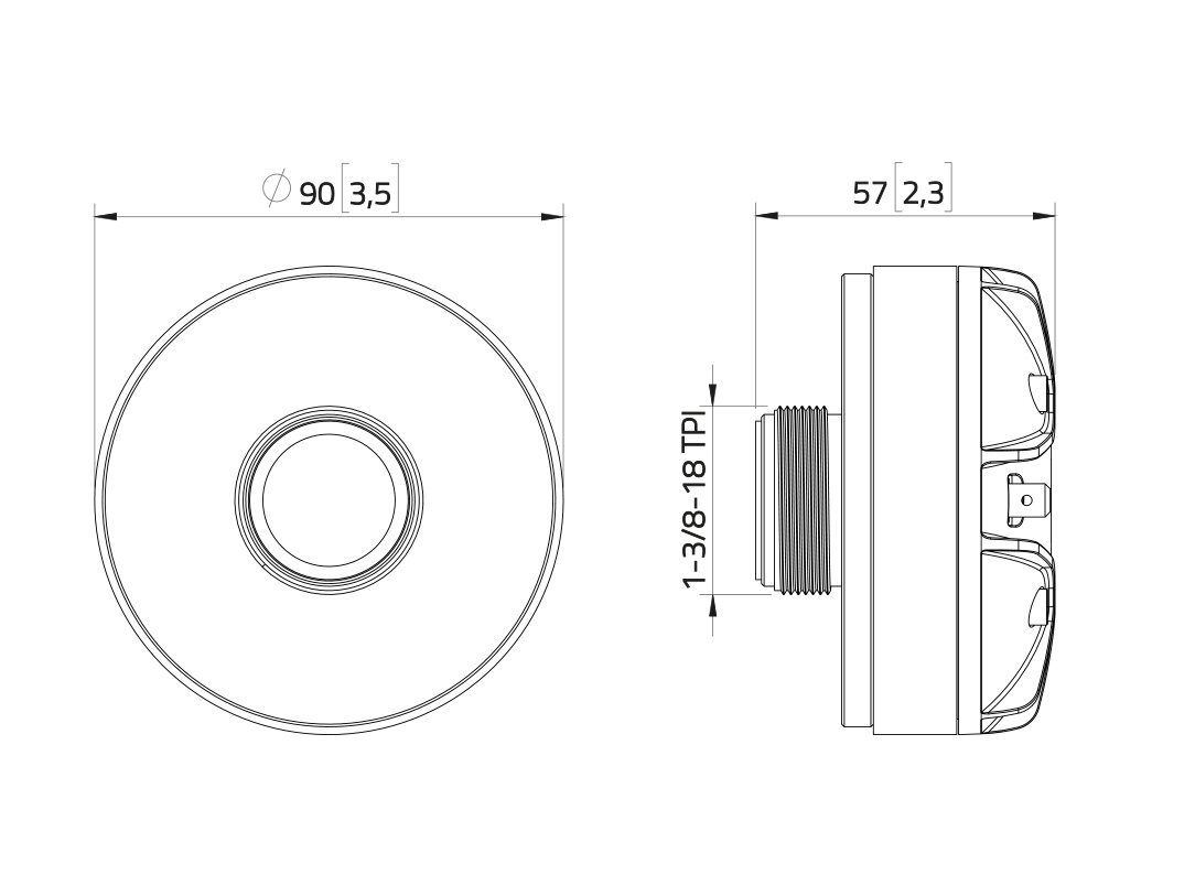 Lavoce DF10.142LKS 1" Kompressionstreiber, Ferrit