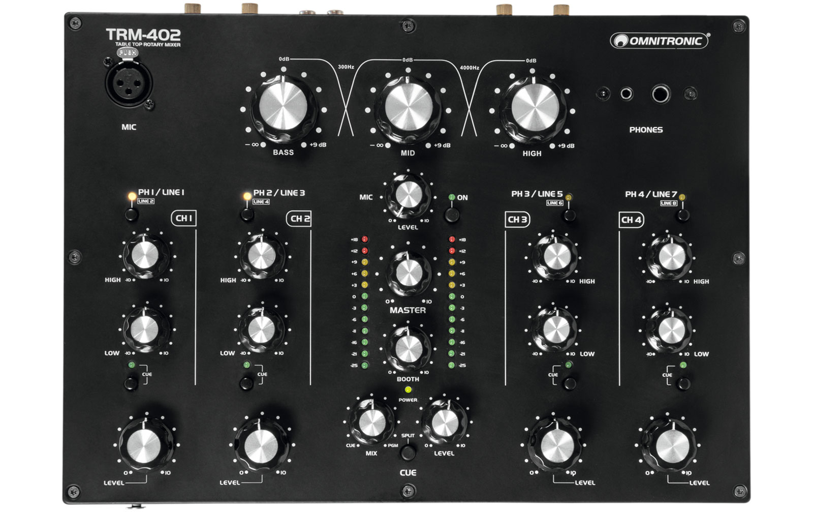Omnitronic TRM-402 4-Kanal Rotary-Mixer