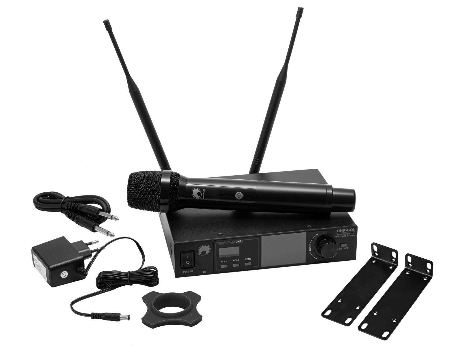 Omnitronic UHF-601 1-Kanal Funkmikrofon-System 823-832/863-865 MHz