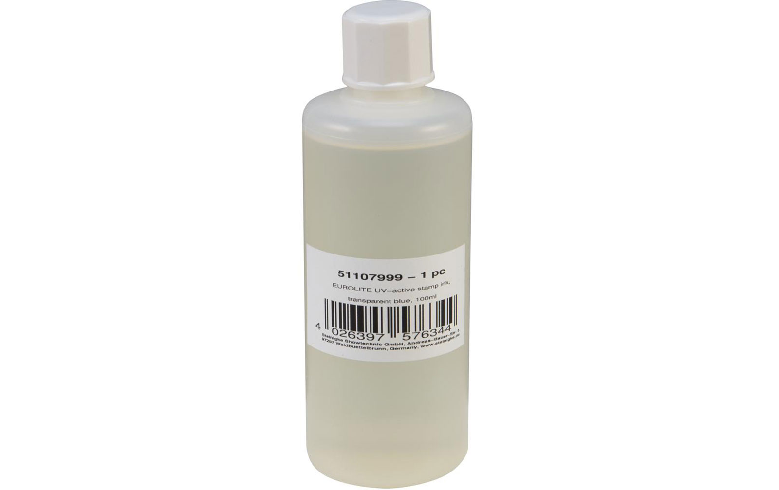 Eurolite UV-aktive Stempelfarbe, transparent blau, 100ml