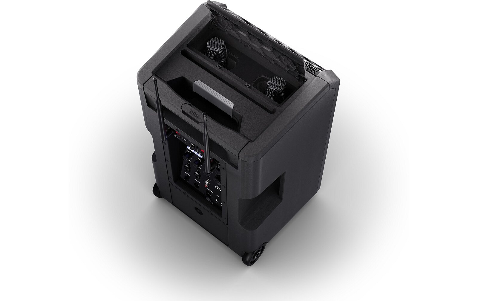 LD Systems ANNY® 10 HHD 2 B8 - 10" Mobiler Bluetooth® PA-Lautsprecher mit Akku, Mixer und 2x Funkmikrofon