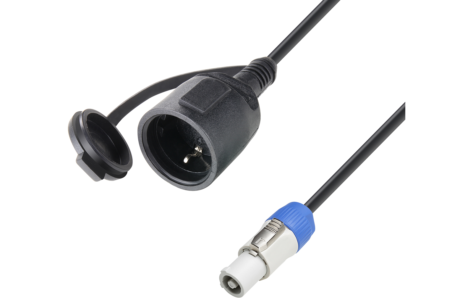 Adam Hall 8101 KF 0150 PCON X - 1,5 m Verlängerungskabel CEE7/7 Buchse auf Power Twist Stecker, 3 x 1.5 mm²