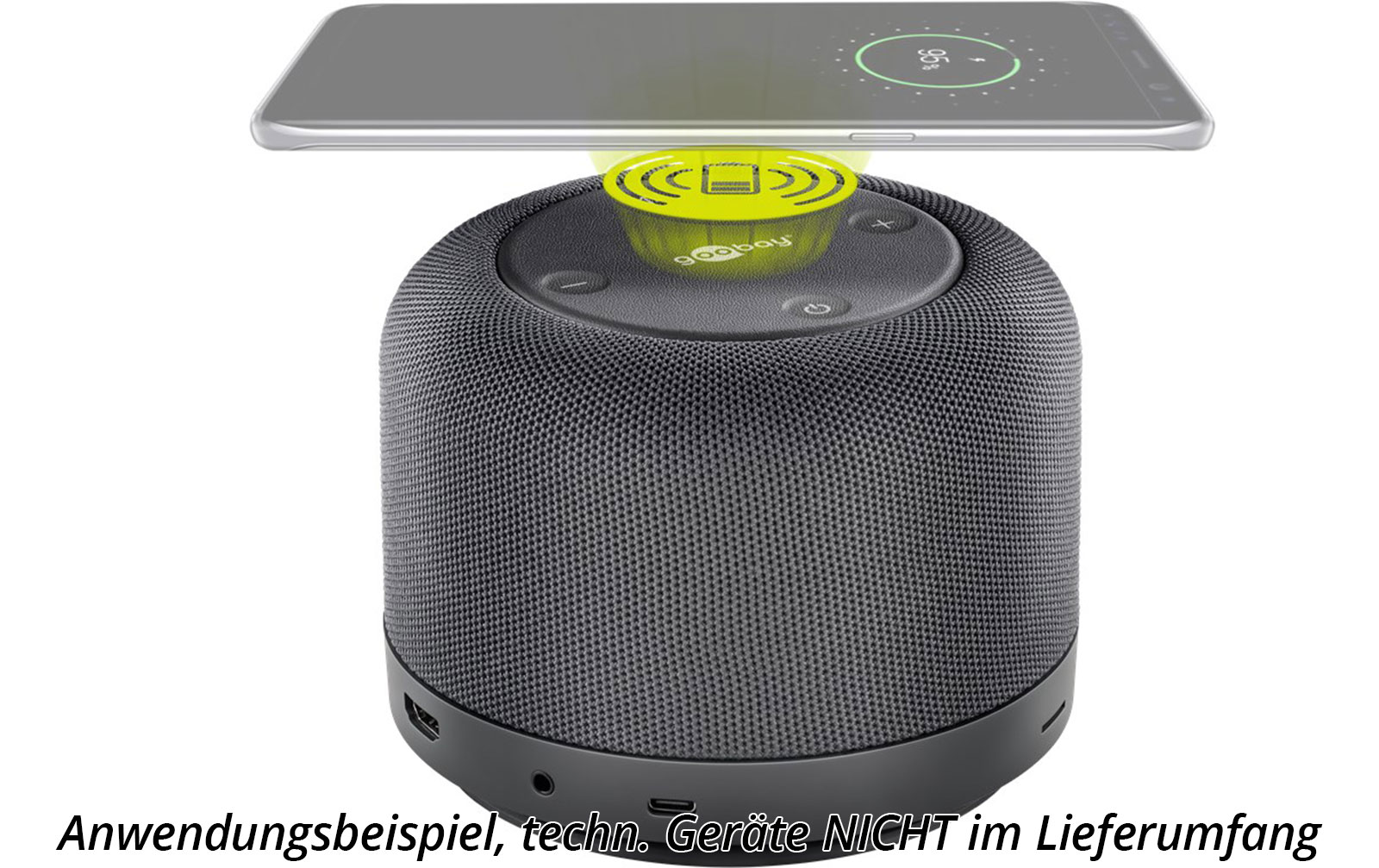Goobay USB-C 12 in 1 Multiport Dock mit Wireless Fast Charging, Power Delivery 100 W & Multimedia-Lautsprecher