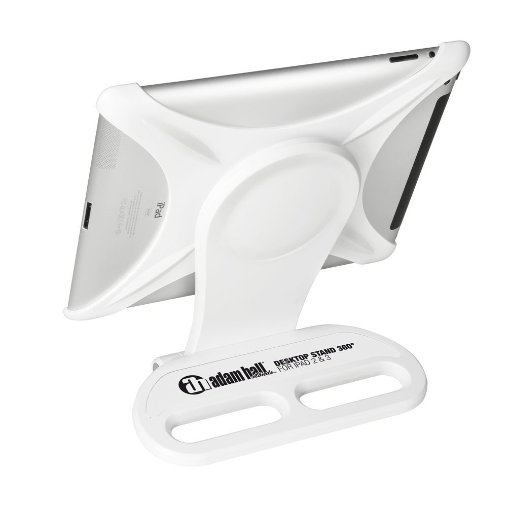 Adam Hall Stands SMS 360 W - 360°-Tischstativ für IPad 2 & 3 weiß