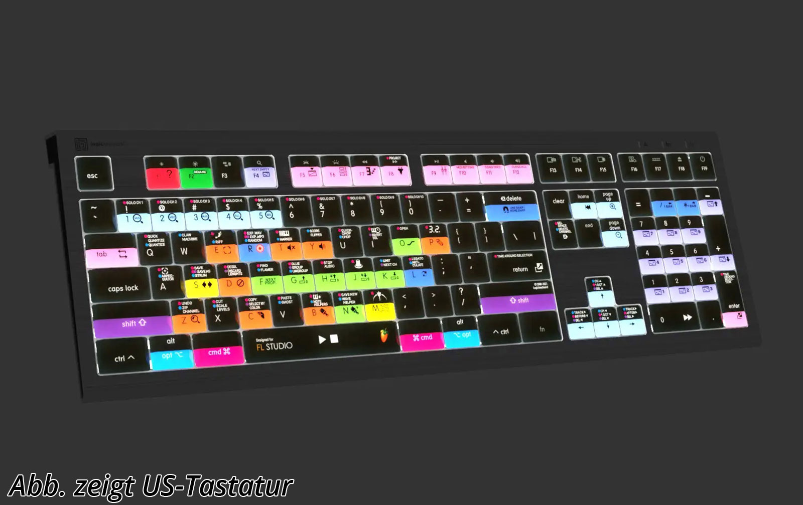 Image Line FL Studio 20 - Producer Edition - Box & LogicKeyboard FL Studio 20 Astra 2 DE (Mac)